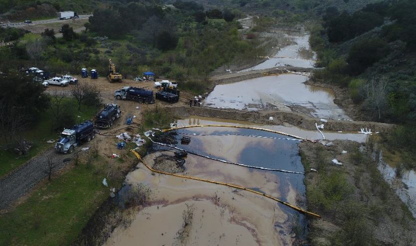 6,600 gallons of crude oil spilled from a tanker truck accident on HWY 166 spilling into the Cuyama River