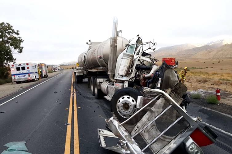 On September 13, 2016, an oil tanker accident occurred on Hwy 166 involving multiple vehicles and spilling 150-200 gallons on fuel.